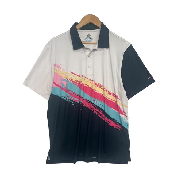 chubbies Other - Chubbies Polo Shirt Mens Medium Black Geometric Golf Performance Preppy Resort